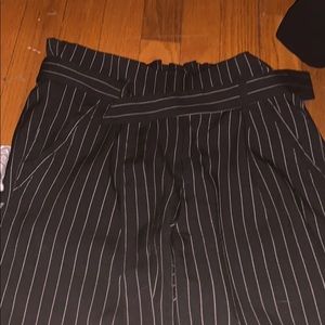 Black striped pants